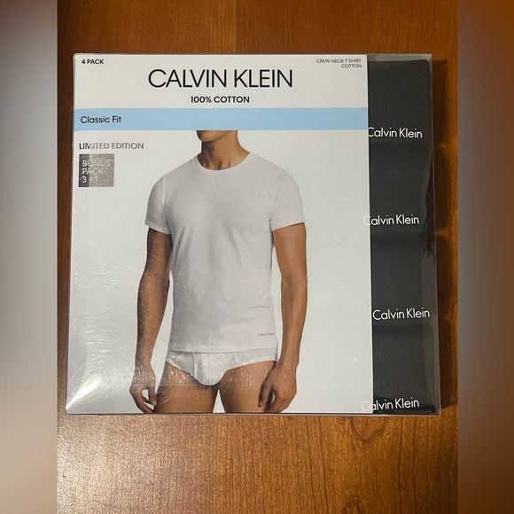 Calvin Klein Shirts Calvin Klein Mens Crew Neck Tshirt 4 Pack 0